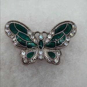 Green Butterfly Brooch